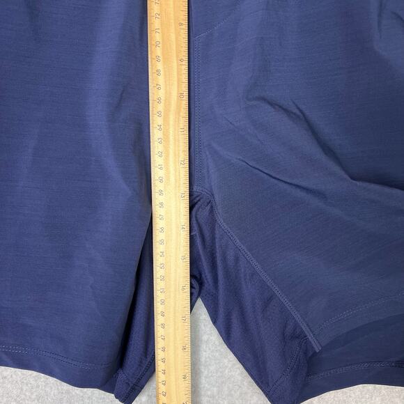 Fabletics The 7" Franchise Short Lined Mens Sz XXL Navy Blue Performance Stretch - Picture 6 of 13